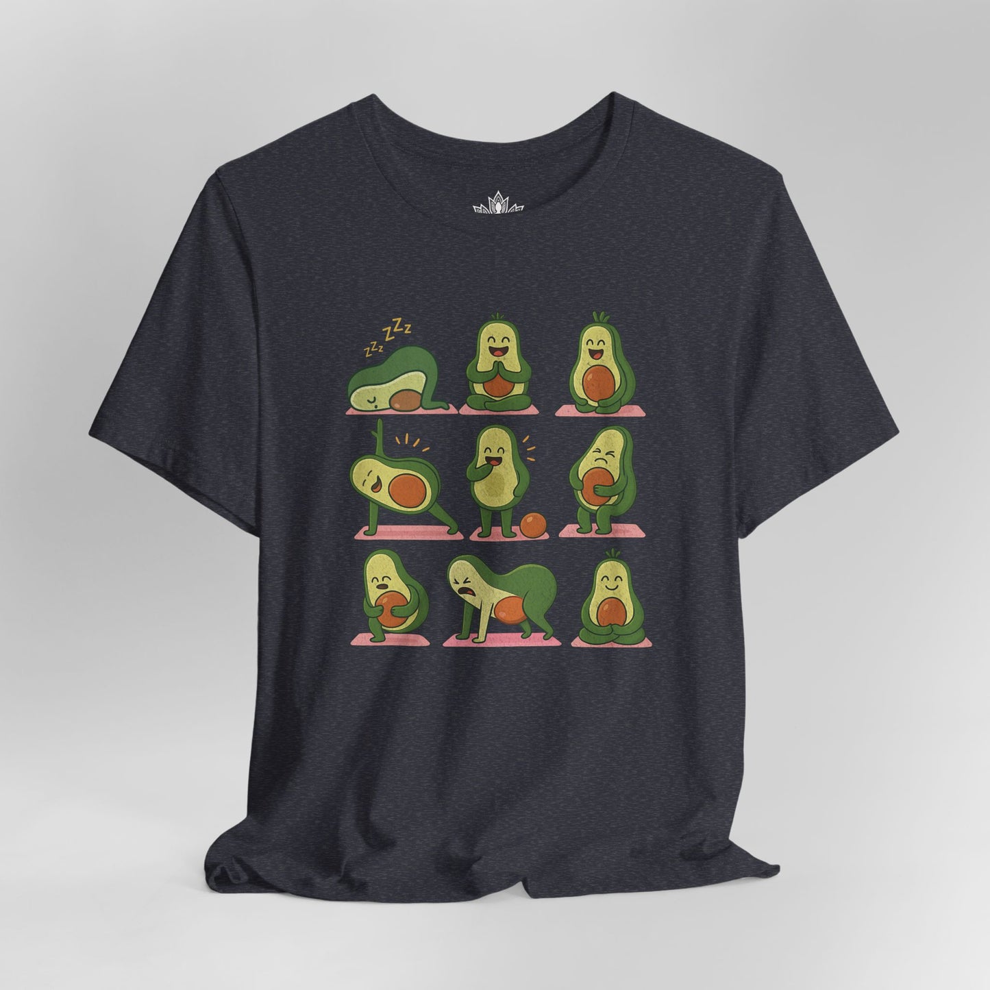 Avocado Yoga Poses - Funny Wellness Tee