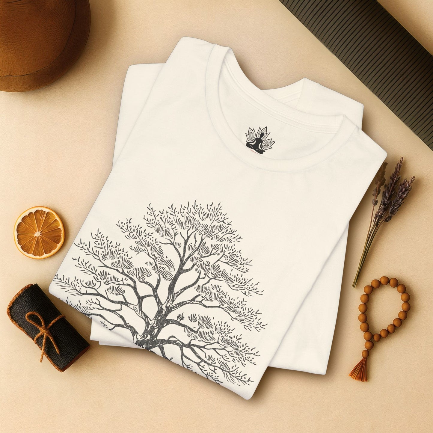 Sacred Tree of Life T-Shirt – Yoga Nature Minimalist Tee