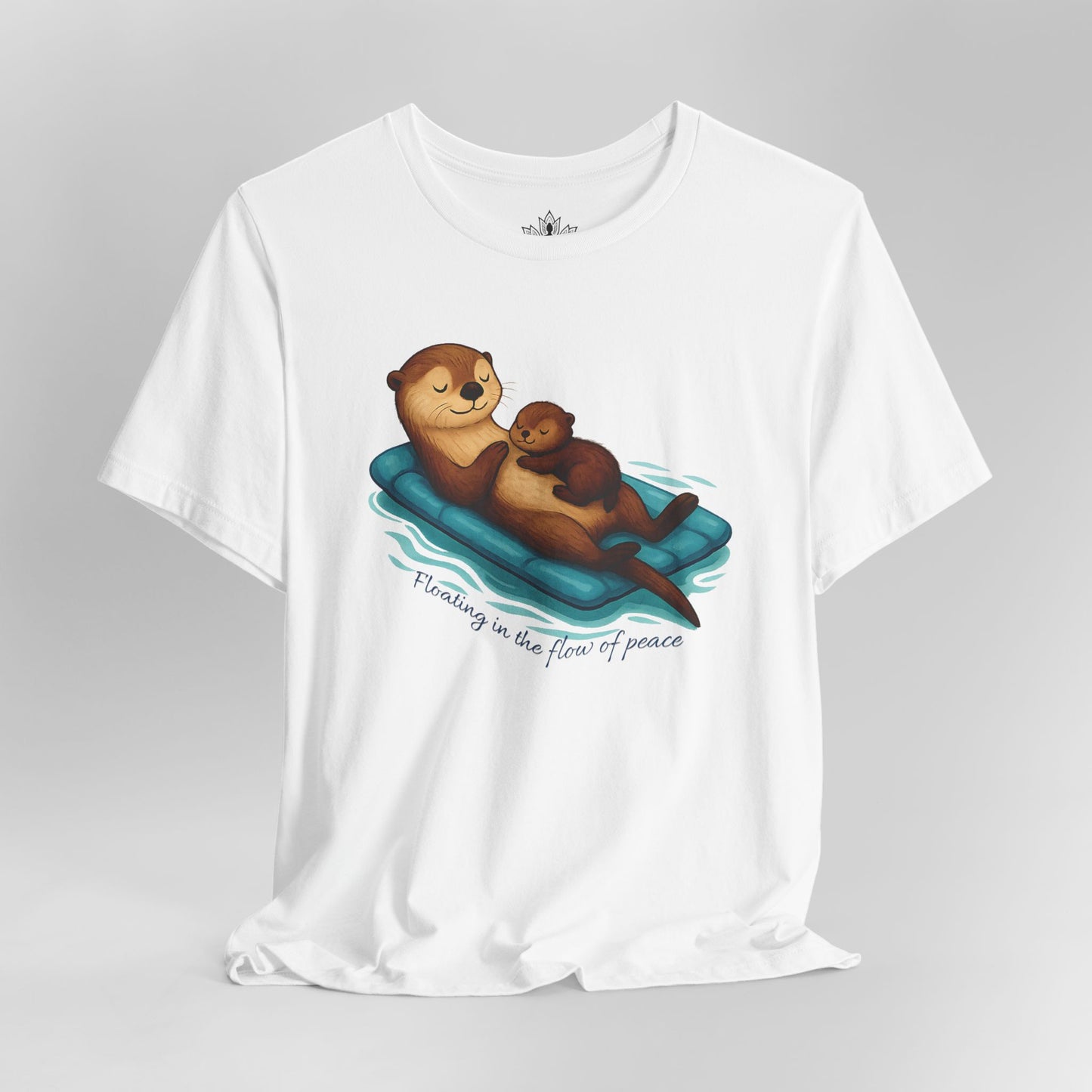 Floating Otters – Cute Zen Mama Tee