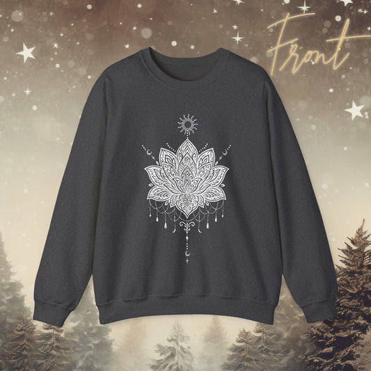 Sacred Lotus Mandala – Mindful Yoga Sweatshirt