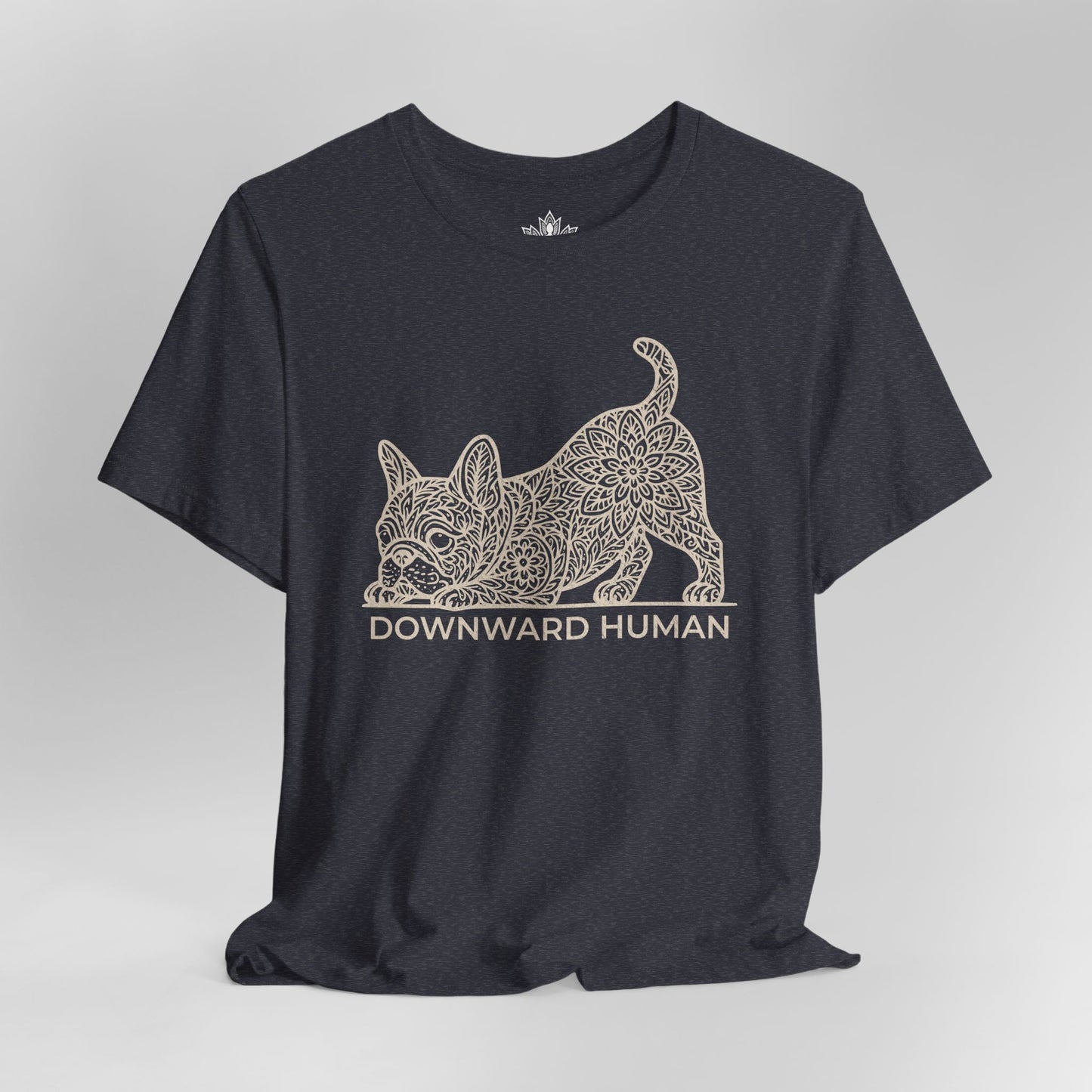 Frenchie Mandala – Downward French Bulldog Tee