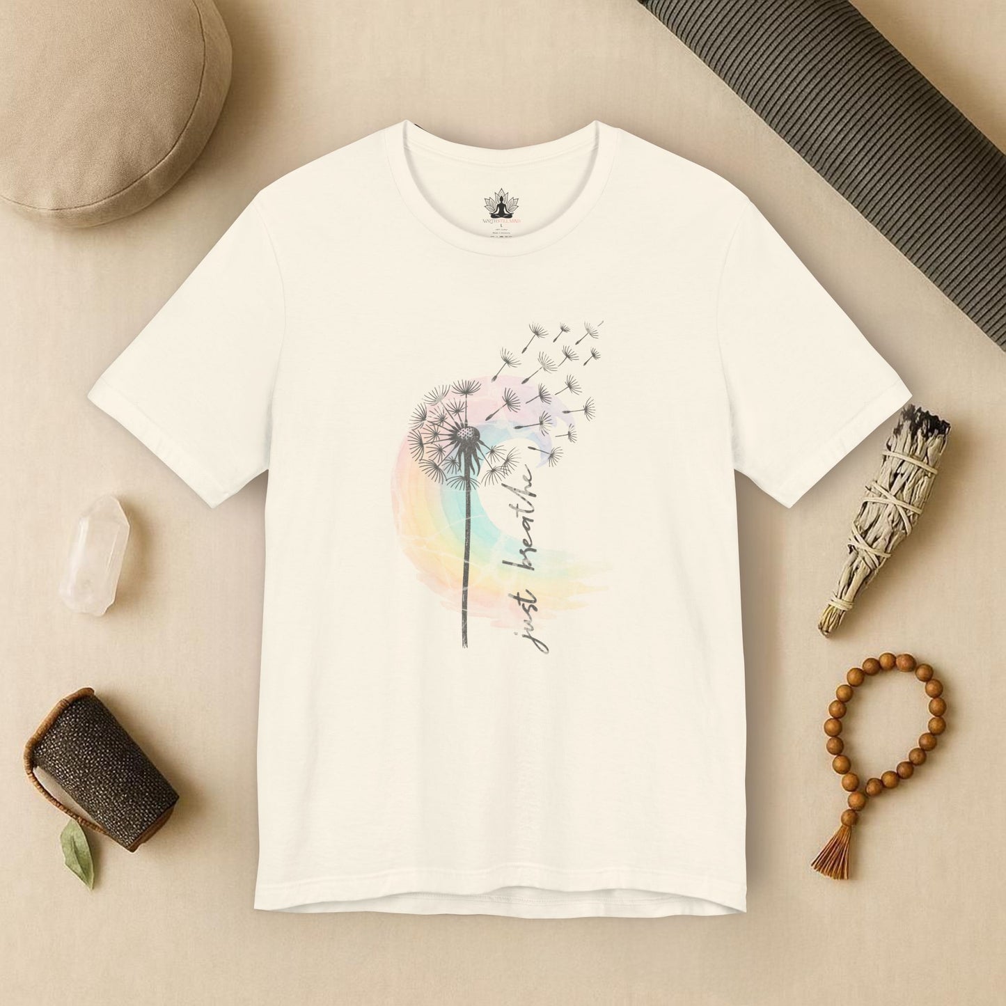 Dandelion Rainbow - Just Breathe Tee