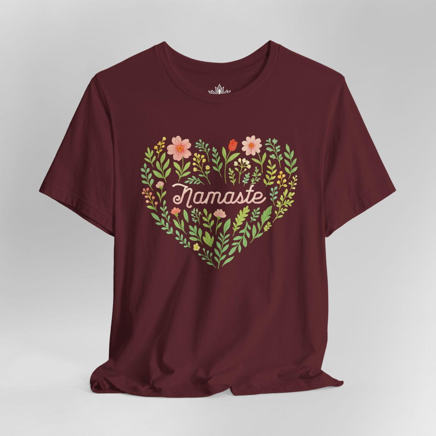 Namaste Floral Heart – Yoga Spirit Tee