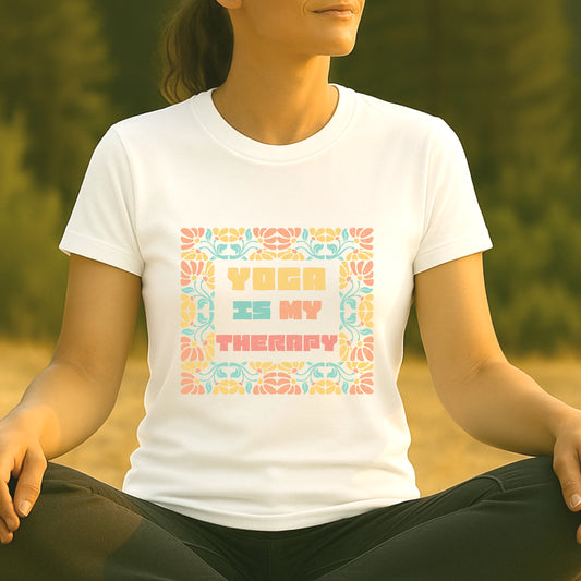 Yoga Is My Therapy – Floral Frame Tee