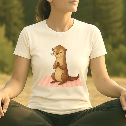 Peaceful Otter – Mindful Lotus Pose Tee
