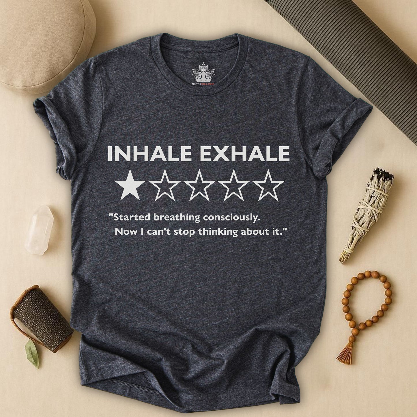 Inhale Exhale Review – Funny Mindful Tee