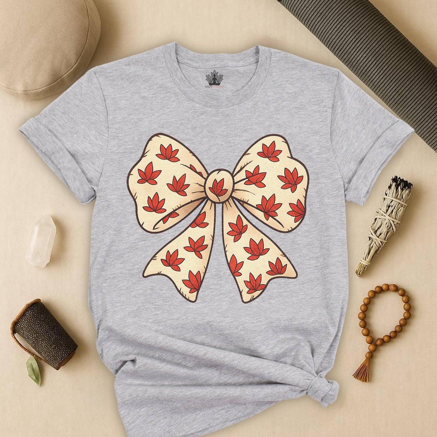 Lotus Cartoon Bow – Cozy Coquette Tee