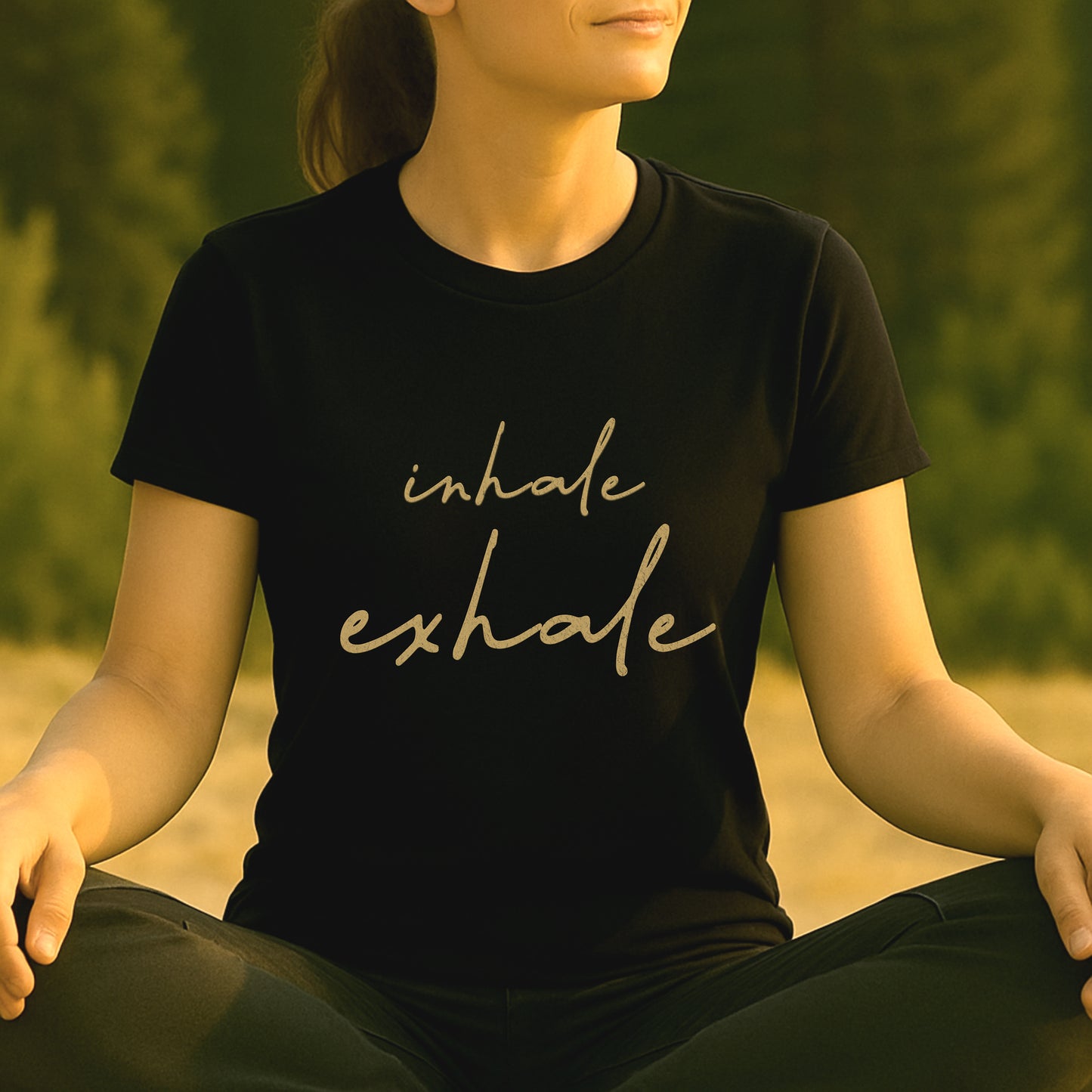 Inhale Exhale Luxe – Minimalist Mindfulness Tee