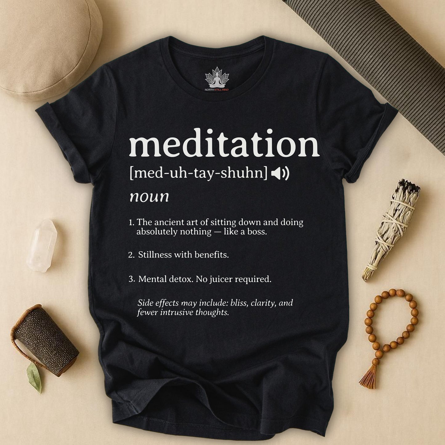 Meditation Definition – Funny Mindful Tee