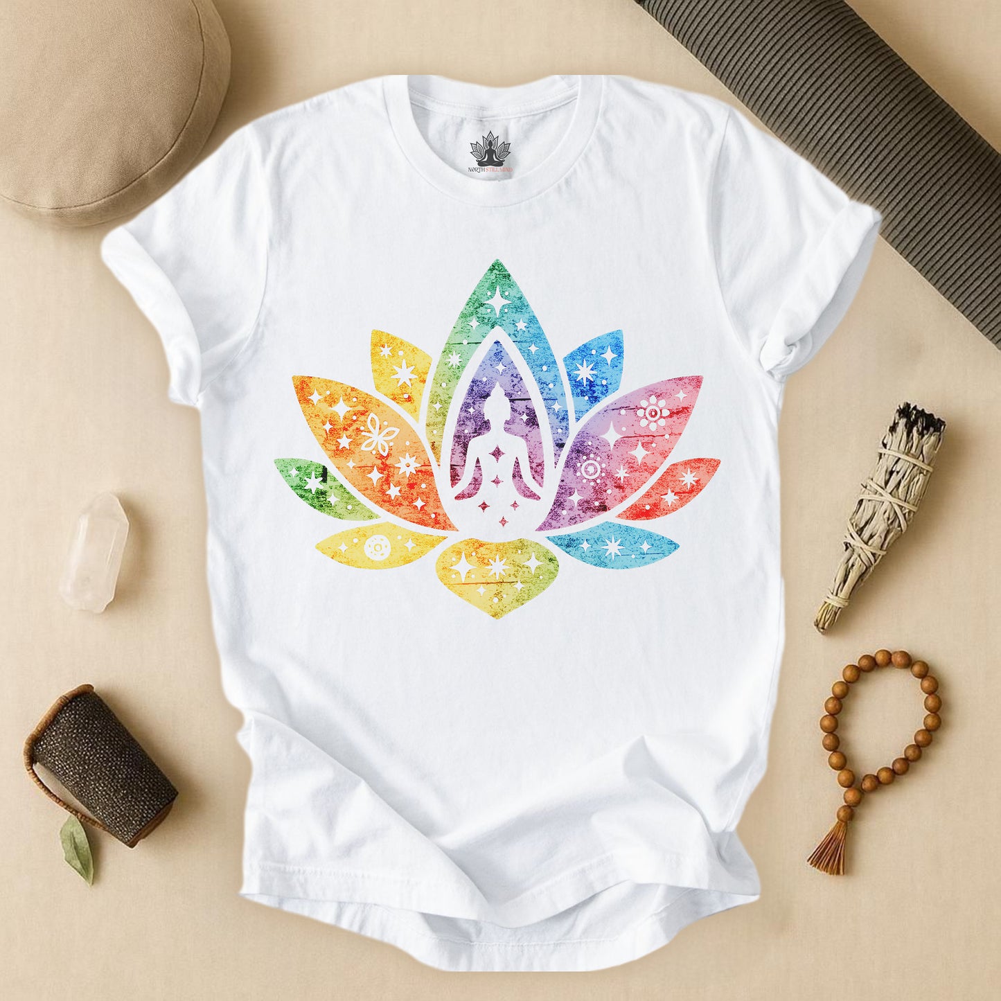 Lotus Pride – Cosmic Rainbow Tee