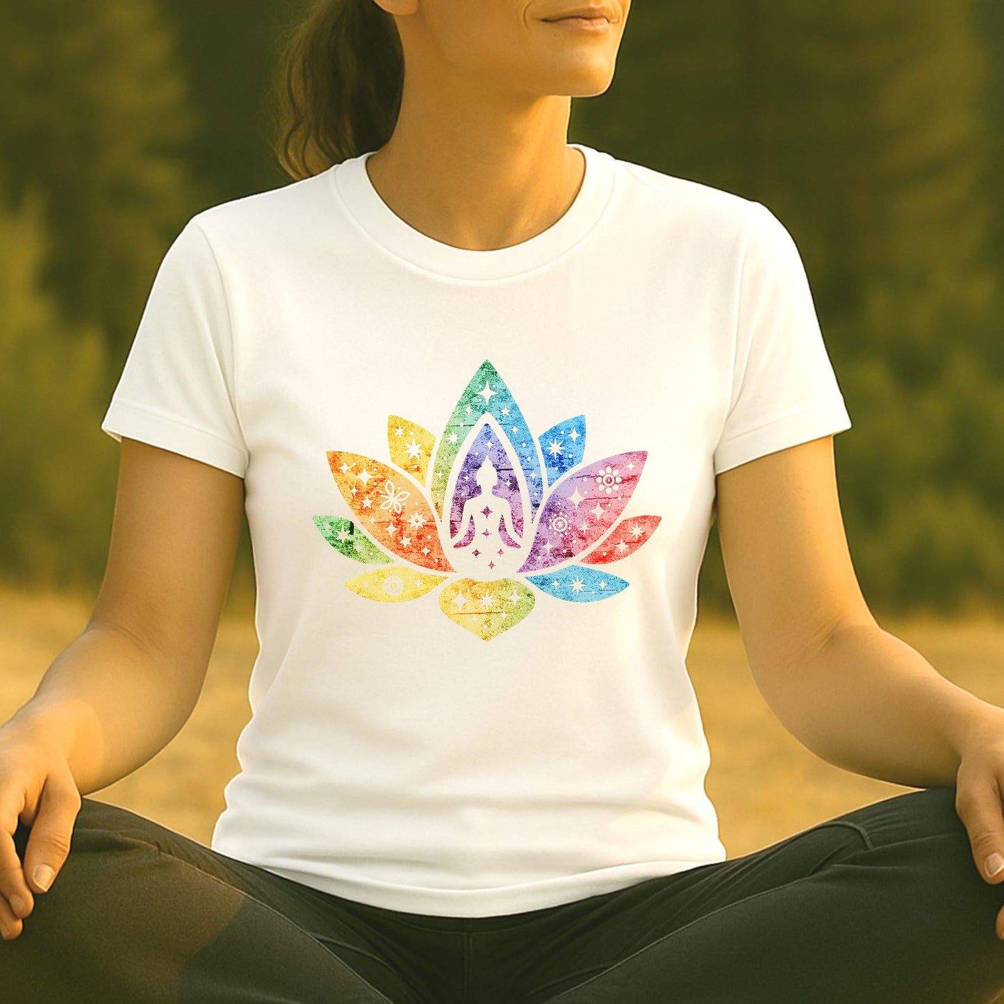 Lotus Pride – Cosmic Rainbow Tee