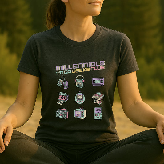 Yoga Geeks – Retro Millennials Tee