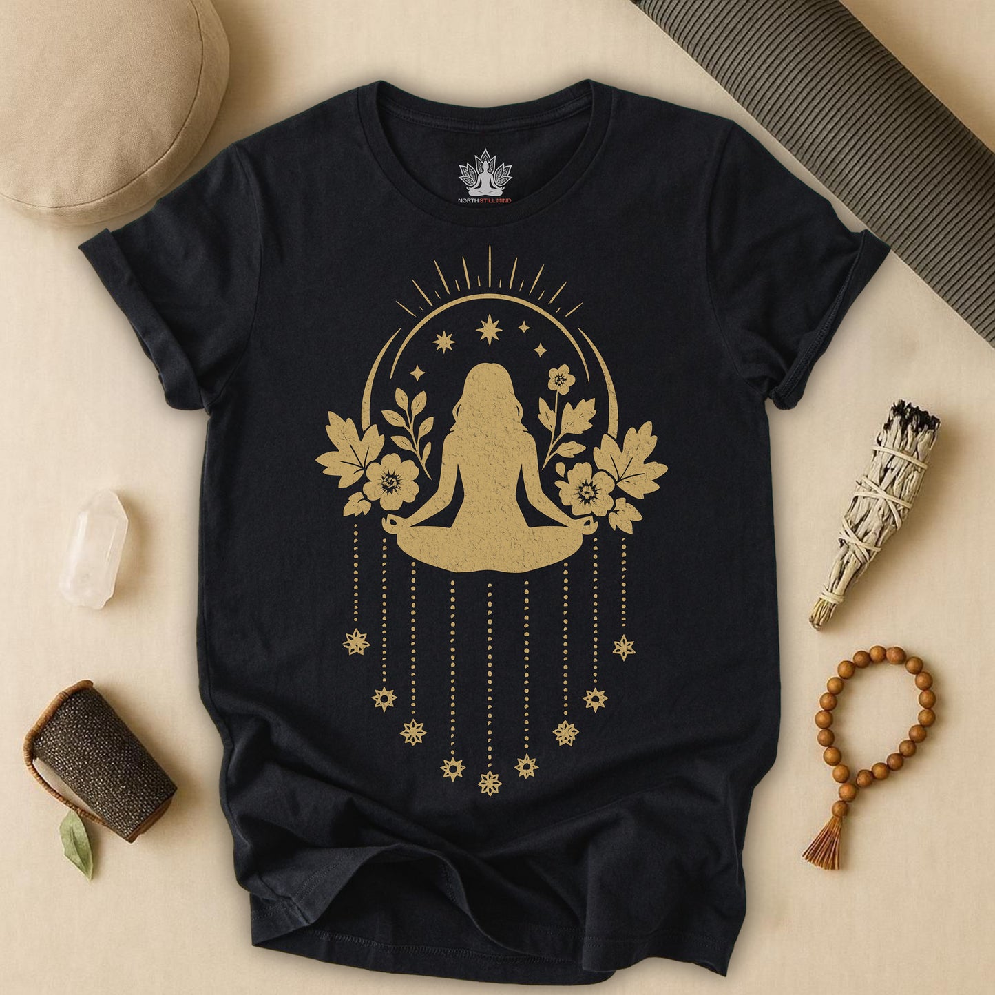 Mystic Meditation – Floral Dreamcatcher Tee