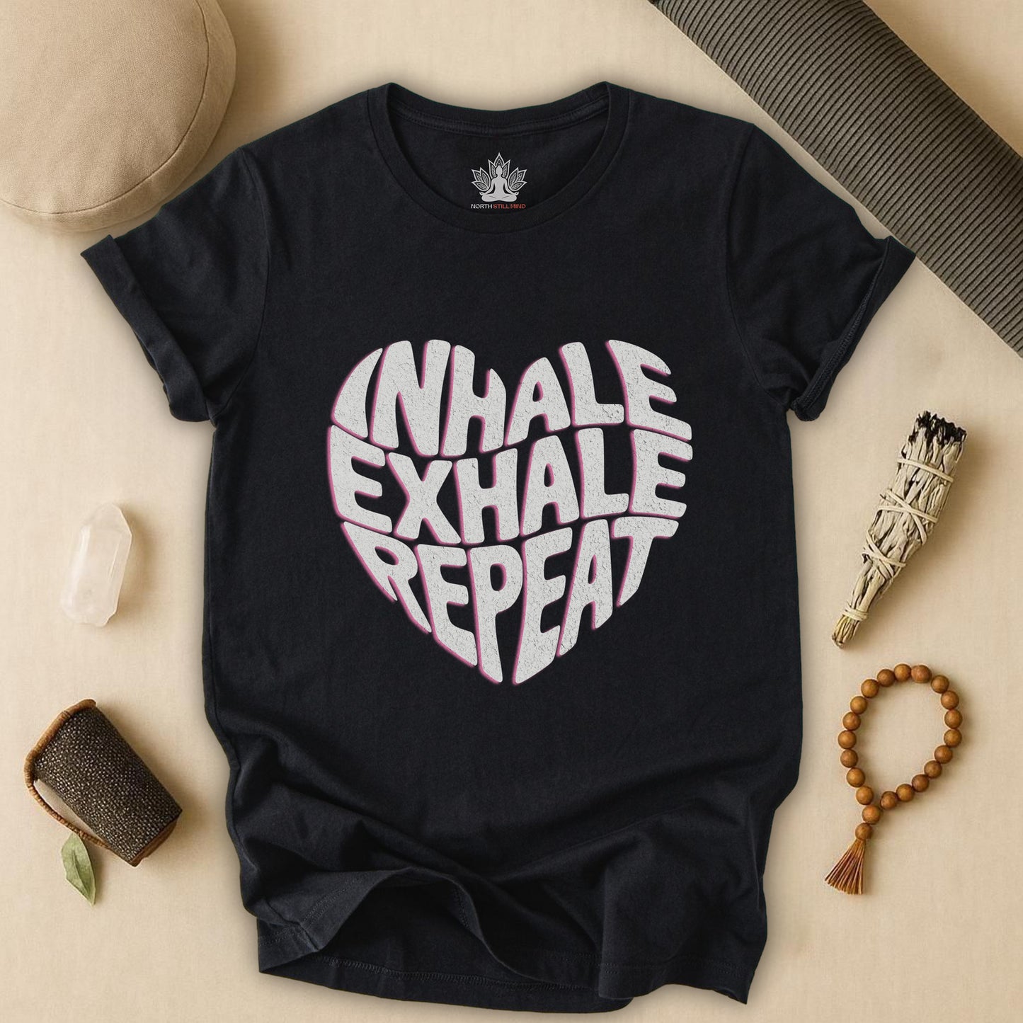 Inhale Exhale Repeat – Mindful Heart Tee