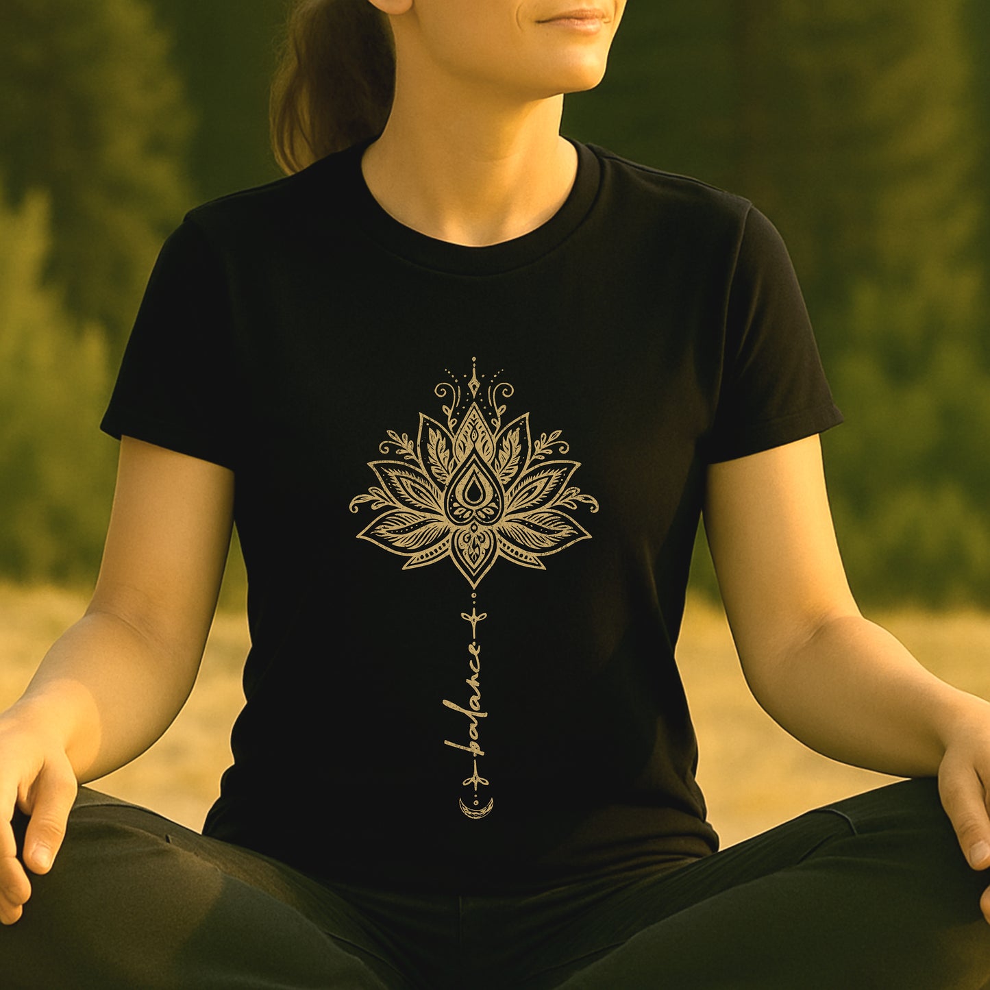 Balance Within – Lotus Yoga Tee