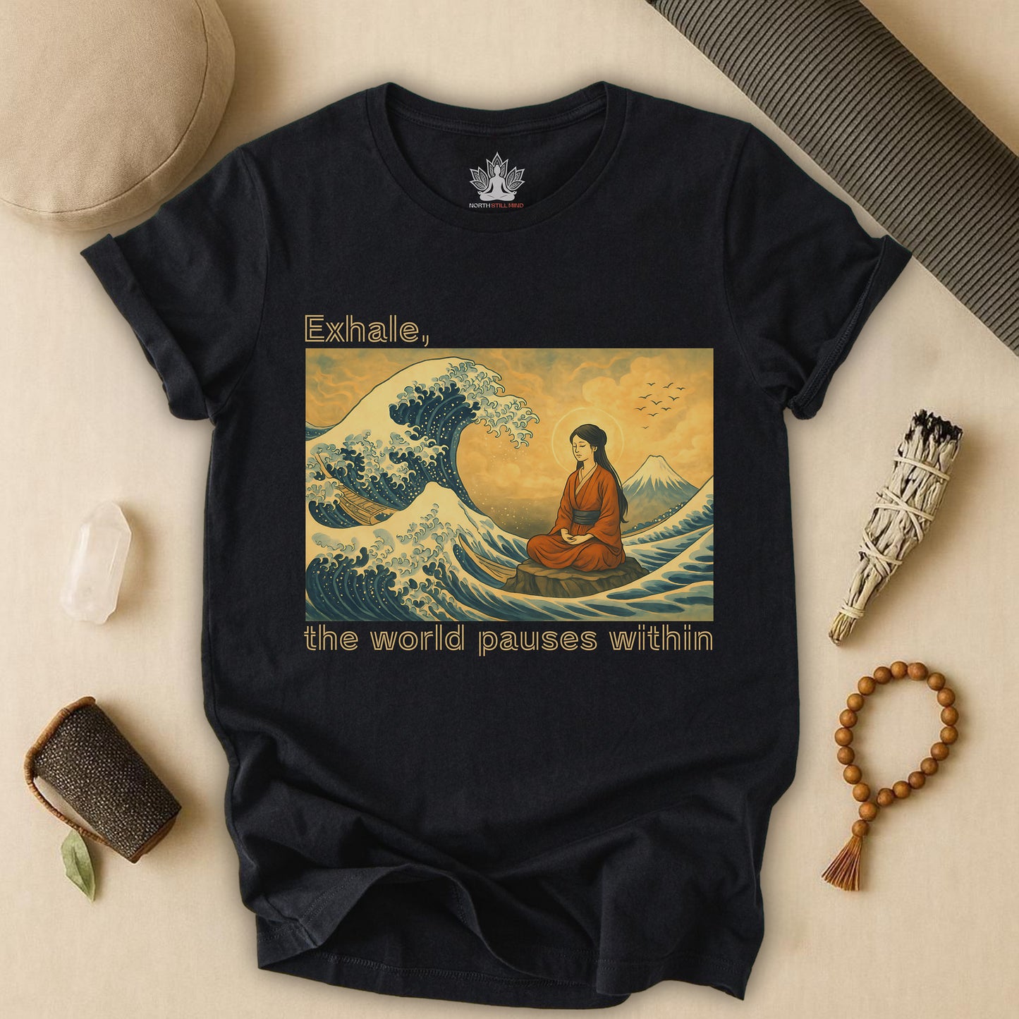Exhale – Mindful Japanese Wave Tee