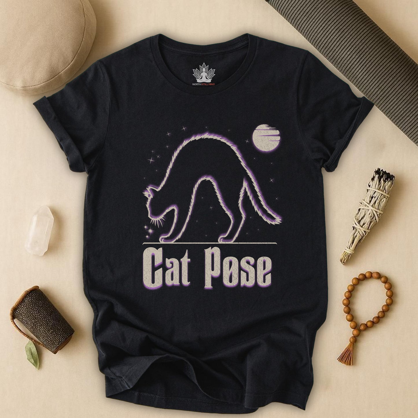 Cat Pose – Cosmic Stretch Tee