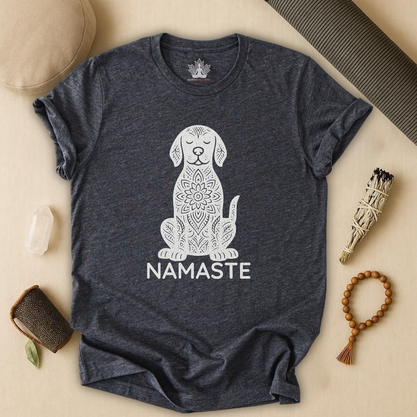 Calm Dog - Mandala Namaste Tee