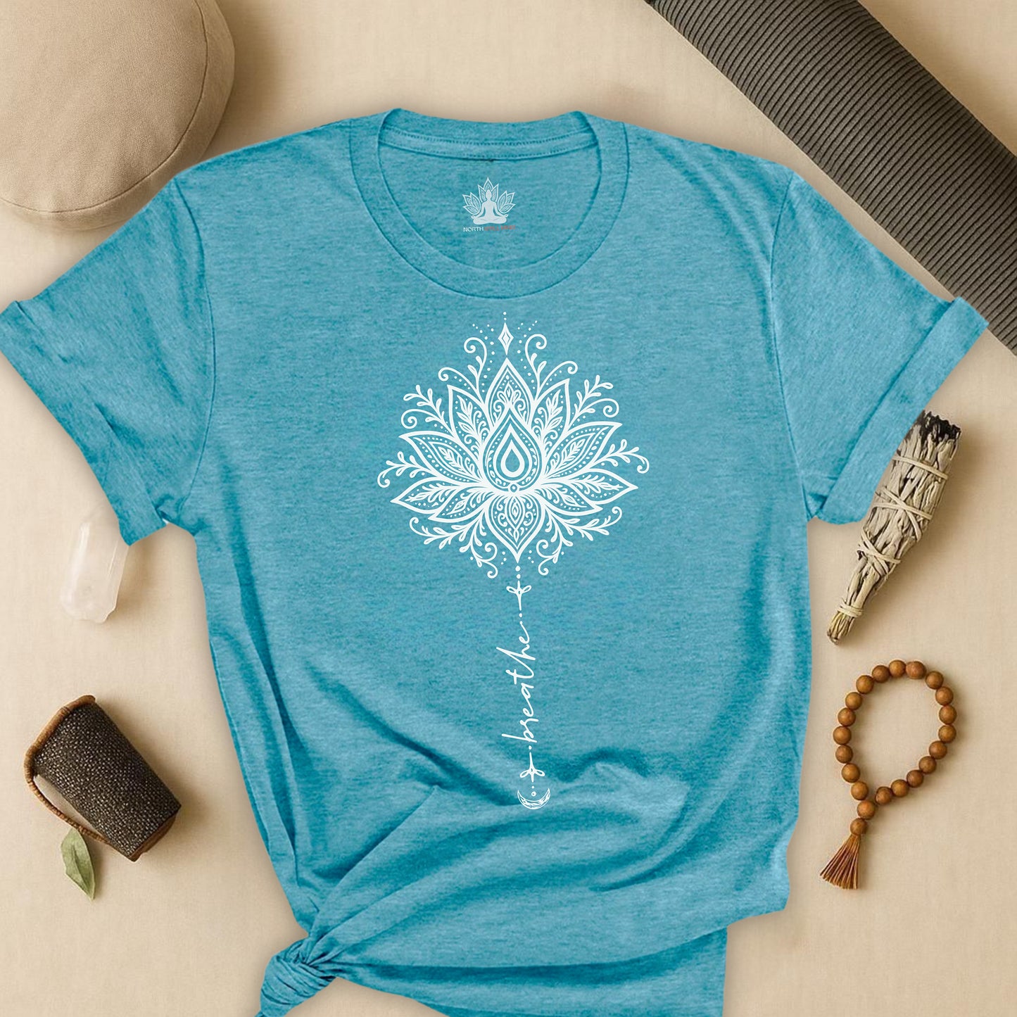 Breathe Lotus Mandala - Mindful Yoga Tee
