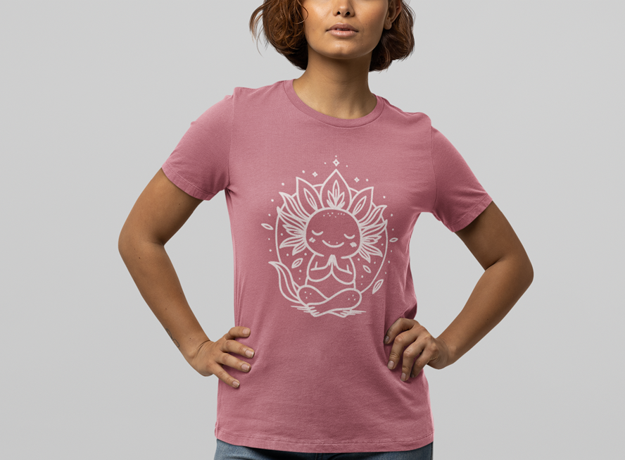Meditating Axolotl – Yoga Meditation Tee