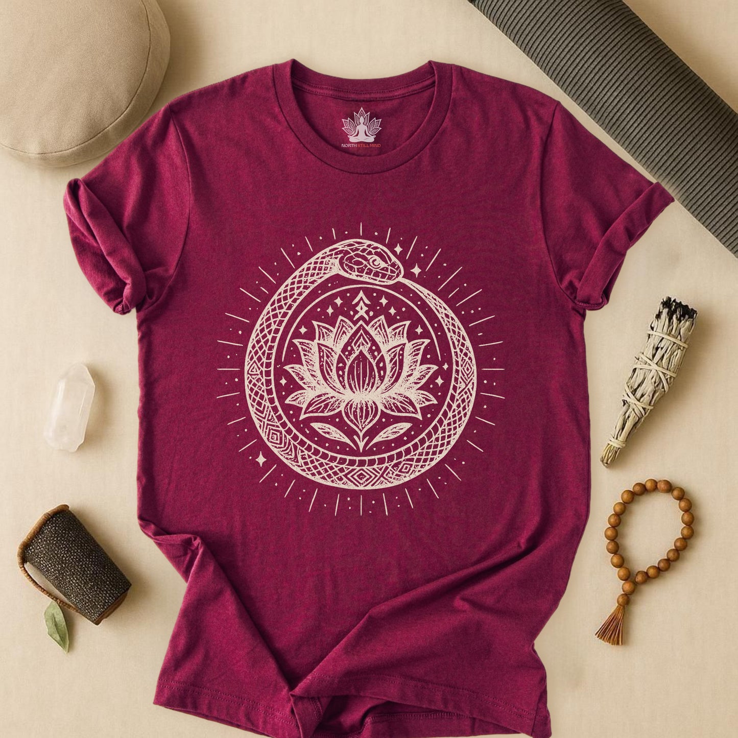 Ouroboros Lotus - Mystic Snake Tee