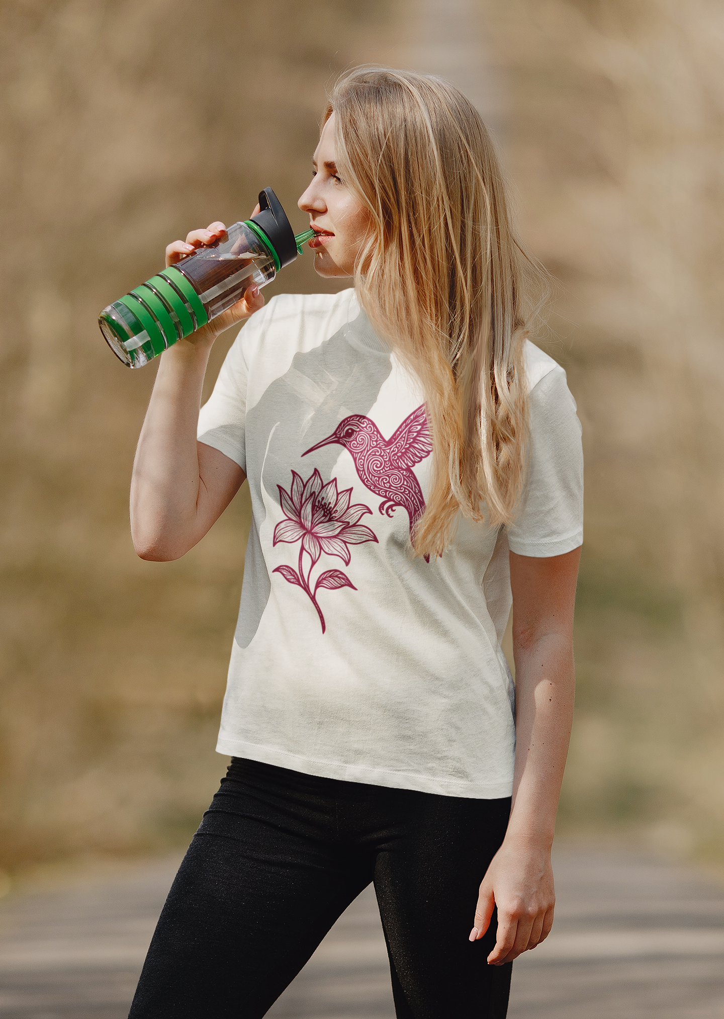 Hummingbird Lotus – Mandala Nature Tee