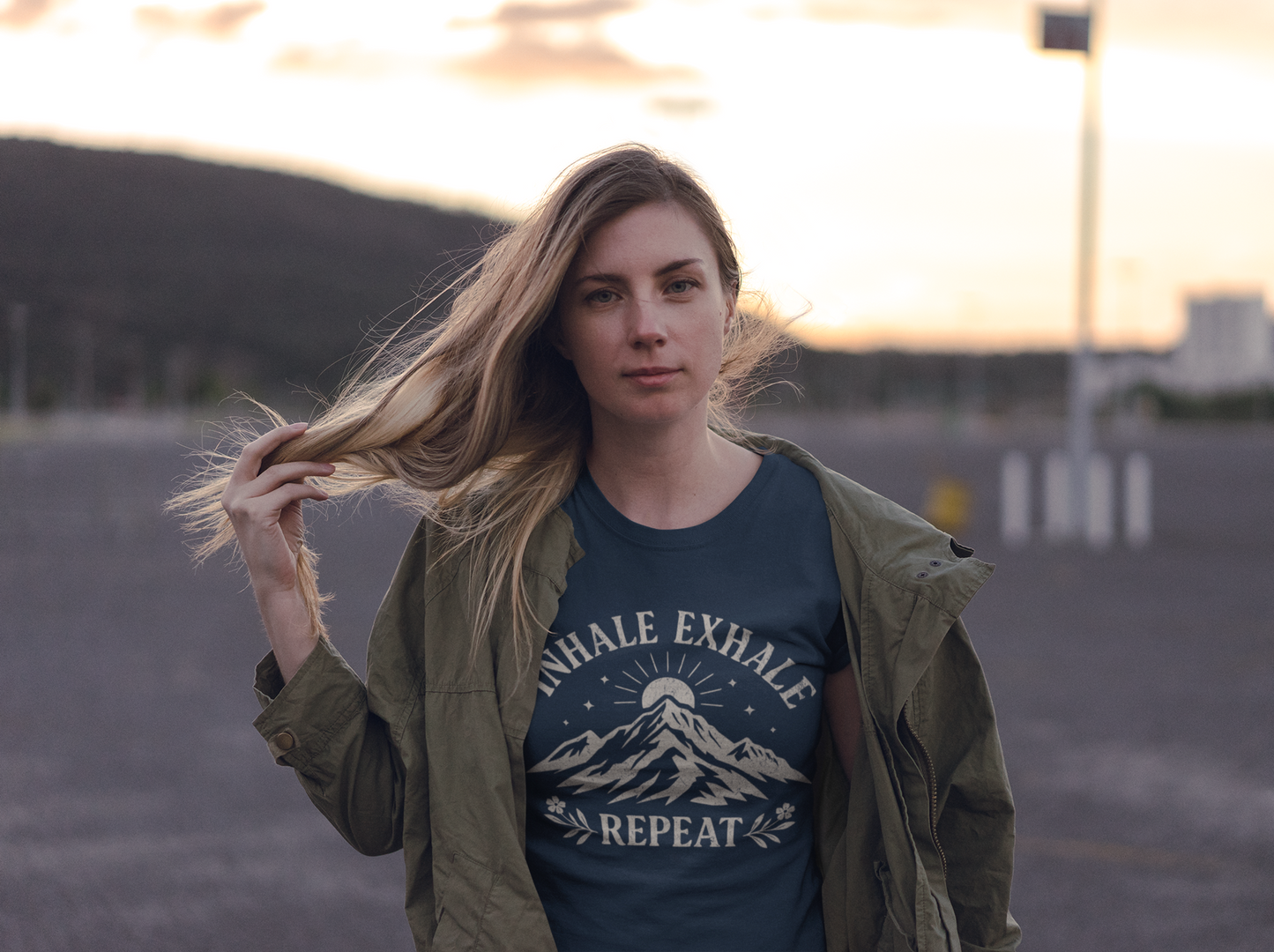 Inhale Exhale Repeat - Mountain Peace Tee
