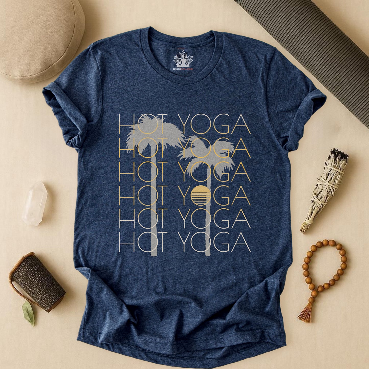 Hot Yoga Vibes - Palm Sunset Tee