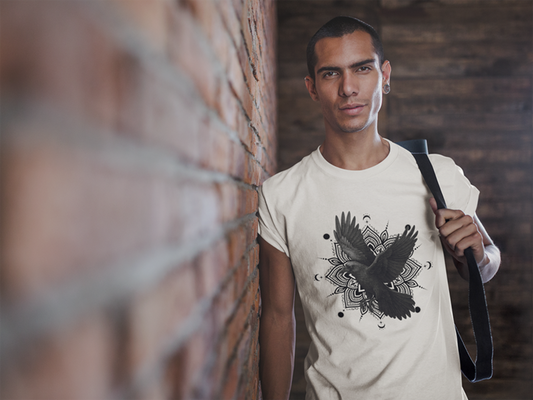 Mystic Raven – Mandala Moon Freedom Men Tee