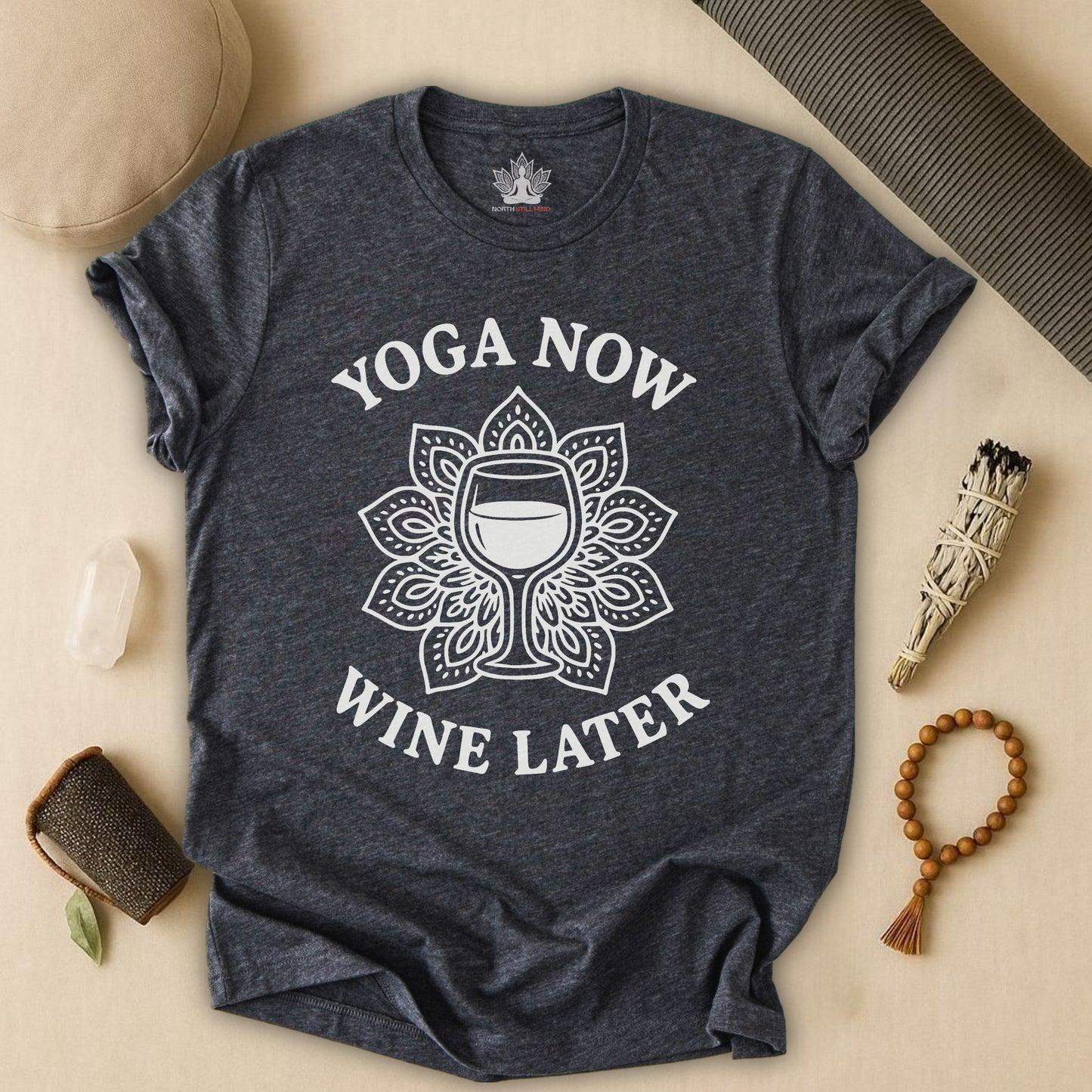 Yoga Now Wine Later - Funny Yoga Tee