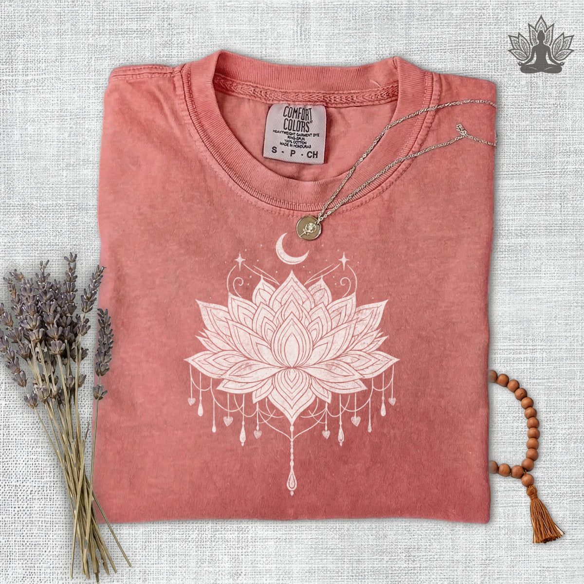 Celestial Moon & Lotus Comfort Colors Tee