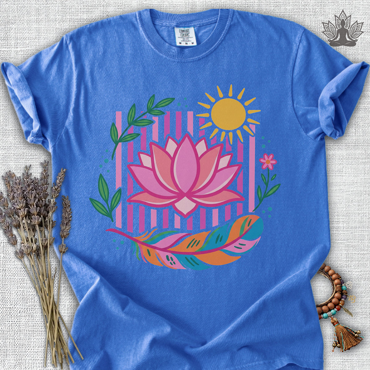 Sunlit Lotus Feather Comfort Colors® Tee