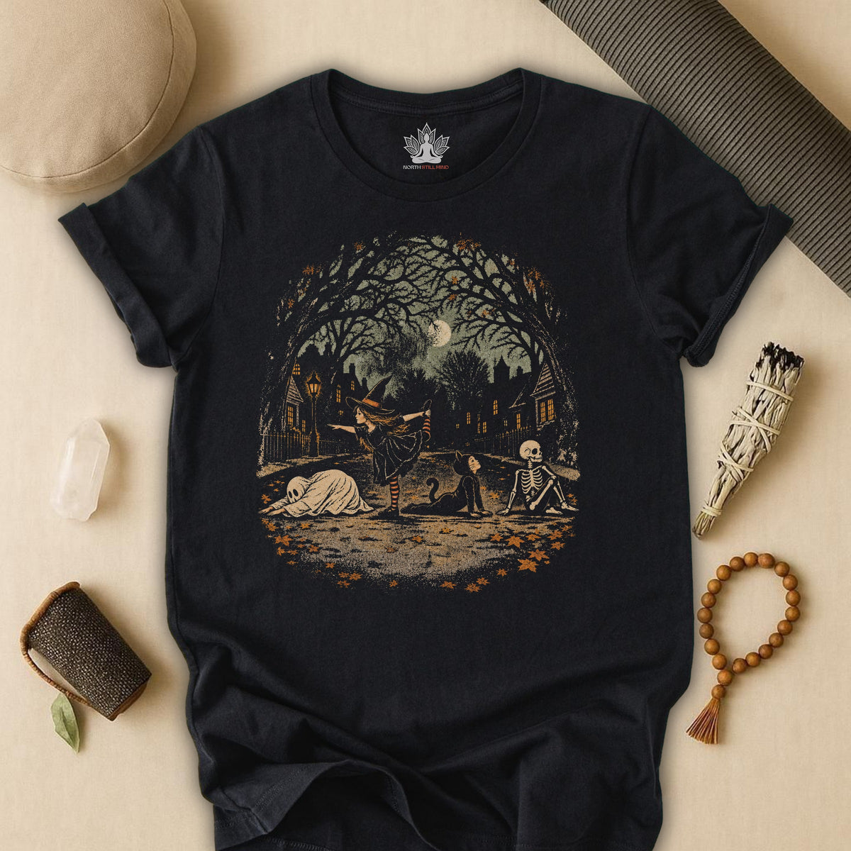 Spooky Little Yogis Vintage Halloween Tee