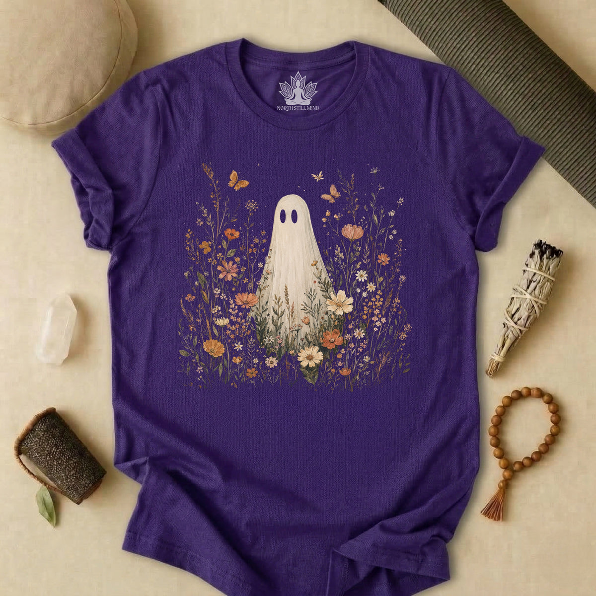 Wildflower Boho Ghost Halloween Tee