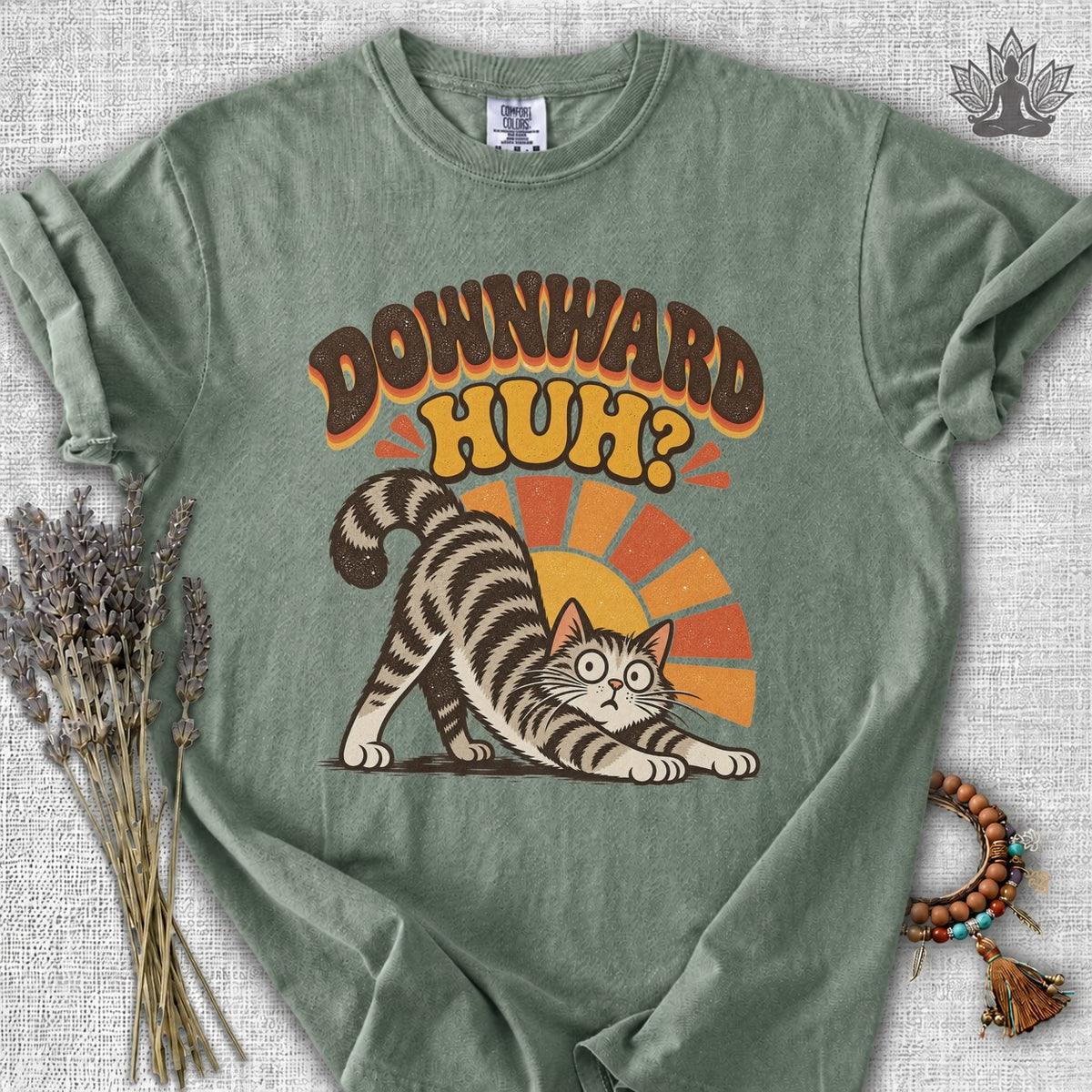 Downward Huh? Cat Comfort Colors® Tee