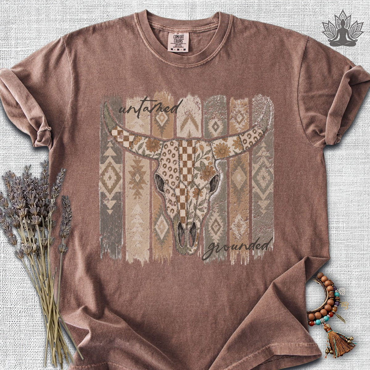 Untamed & Grounded Cow Skull Comfort Colors® Tee