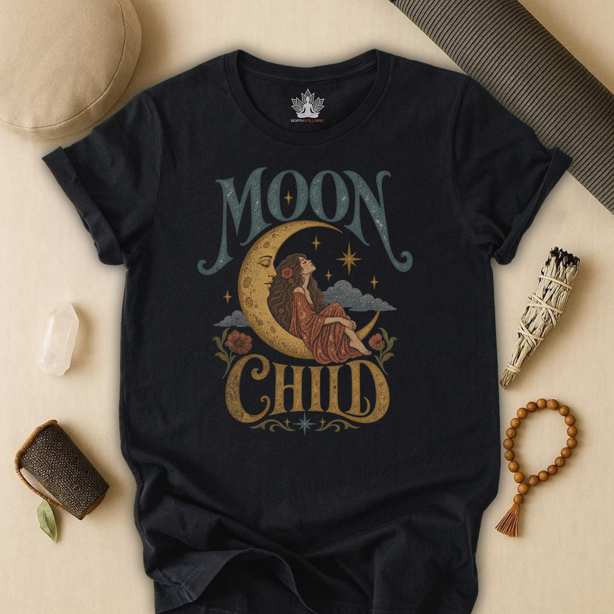 70s Psychedelic Moon Child Tee