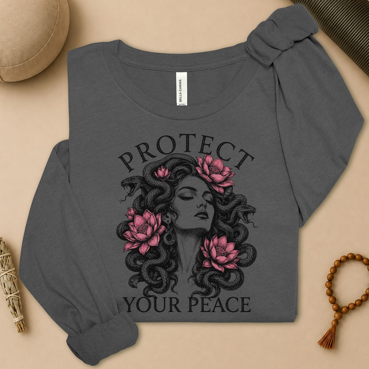 Protect Your Peace Medusa Long Sleeve Tee