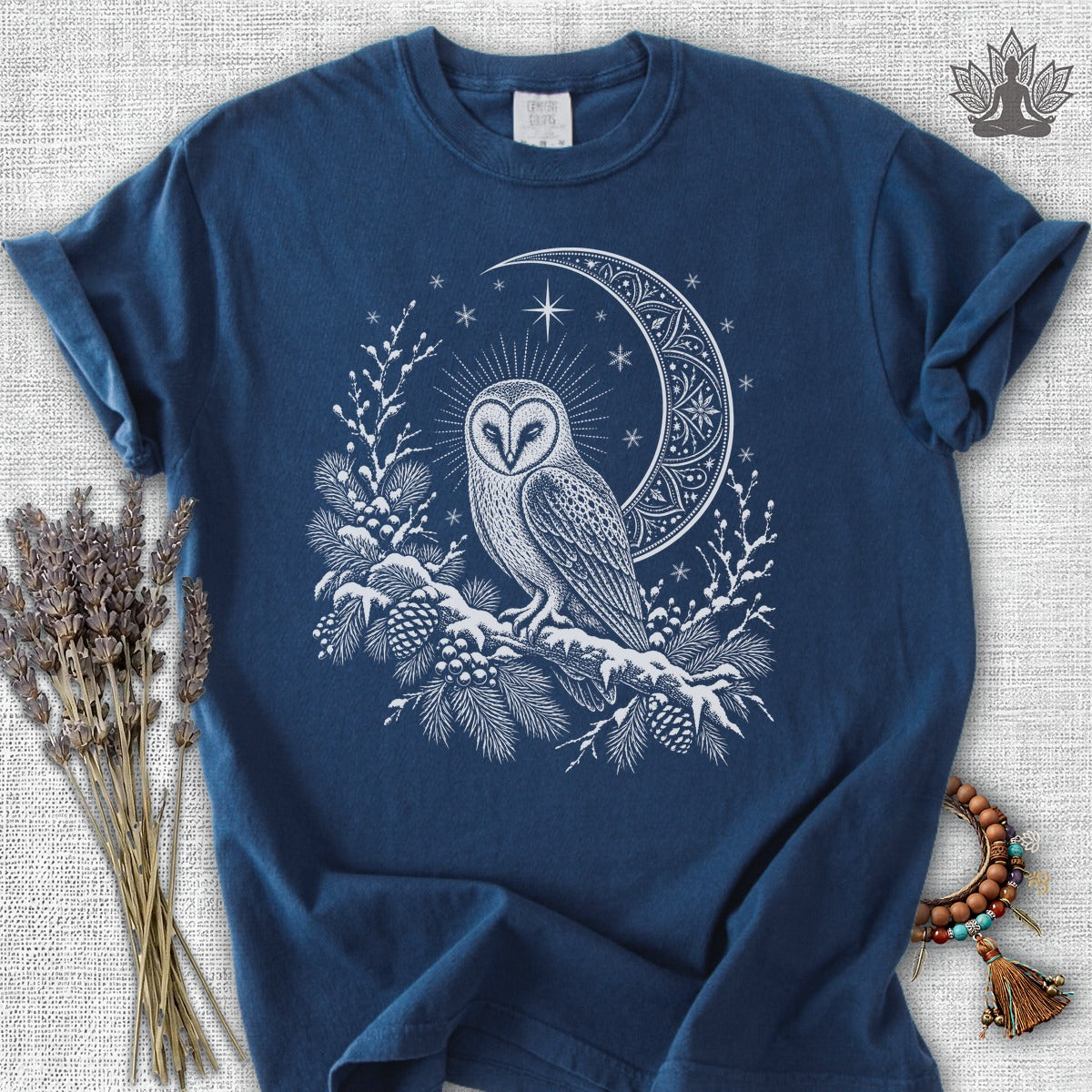 Winter Owl Mandala Moonlight Comfort Colors® Tee