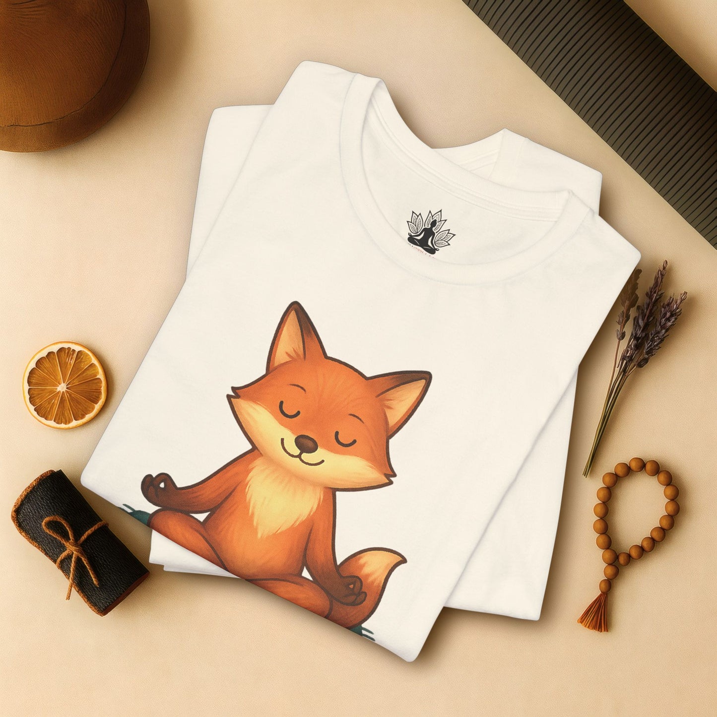 Fox Meditating – Yoga Animal Namaste Tee