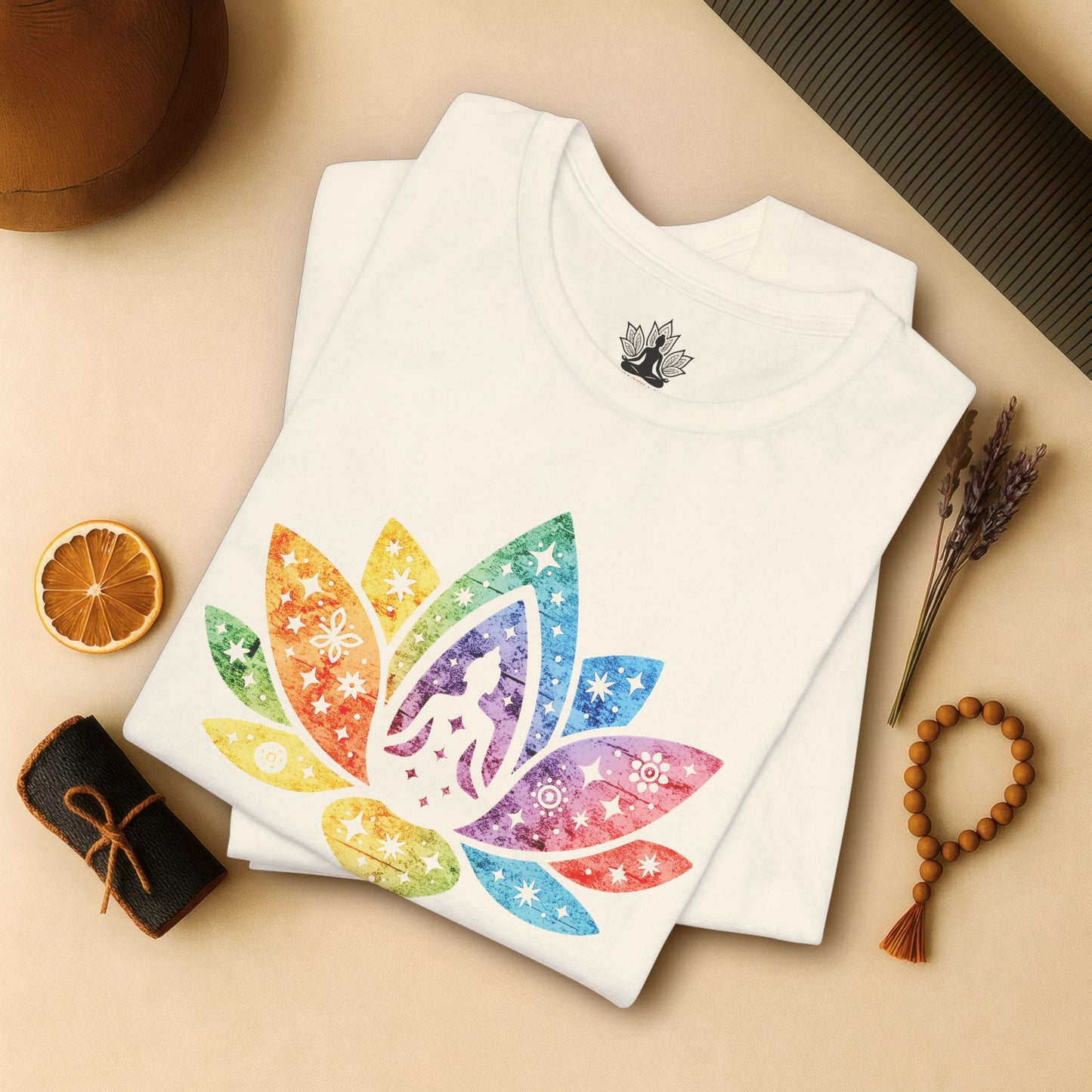 Lotus Pride – Cosmic Rainbow Tee