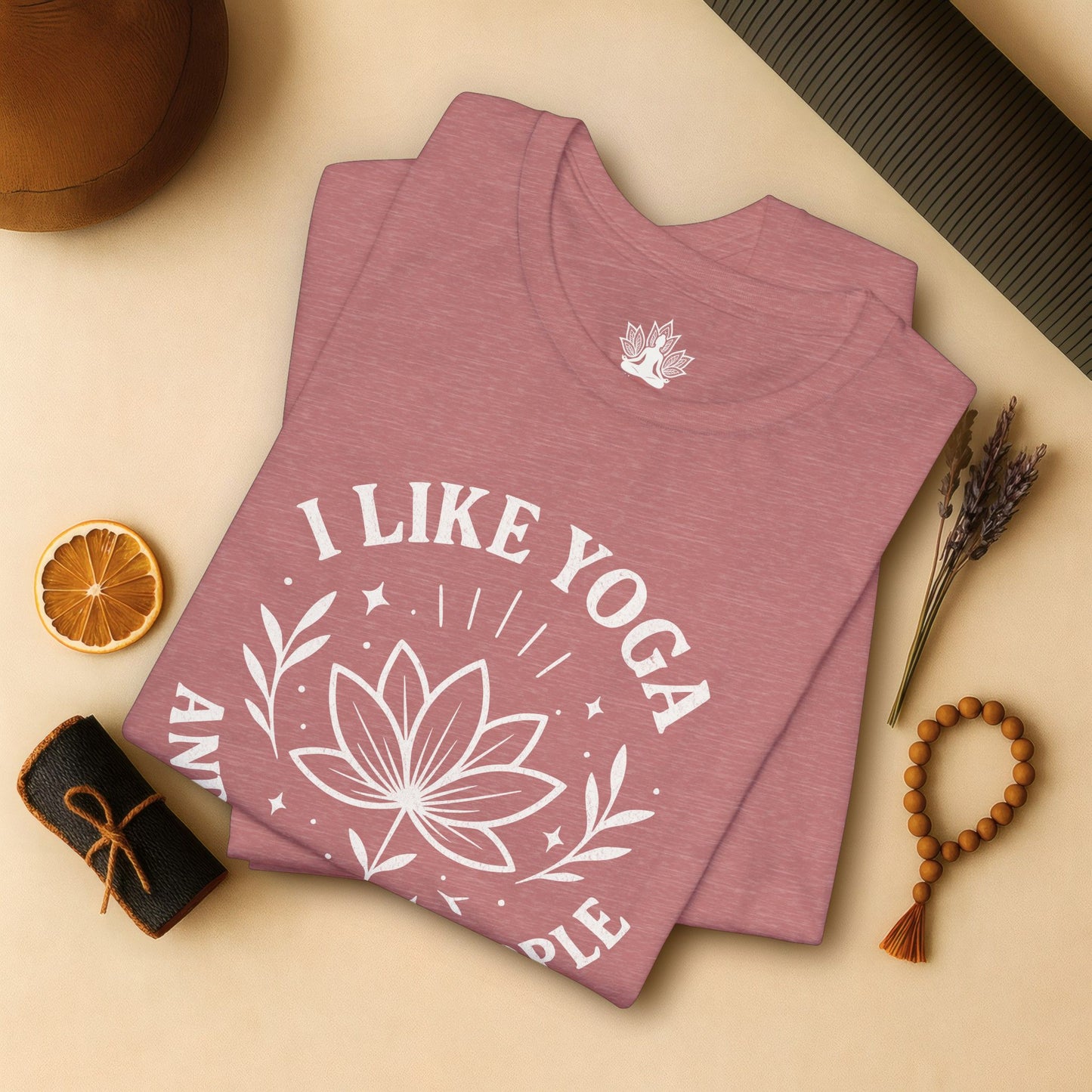 I Like Yoga & Maybe 3 People – Lotus Graphic Tee