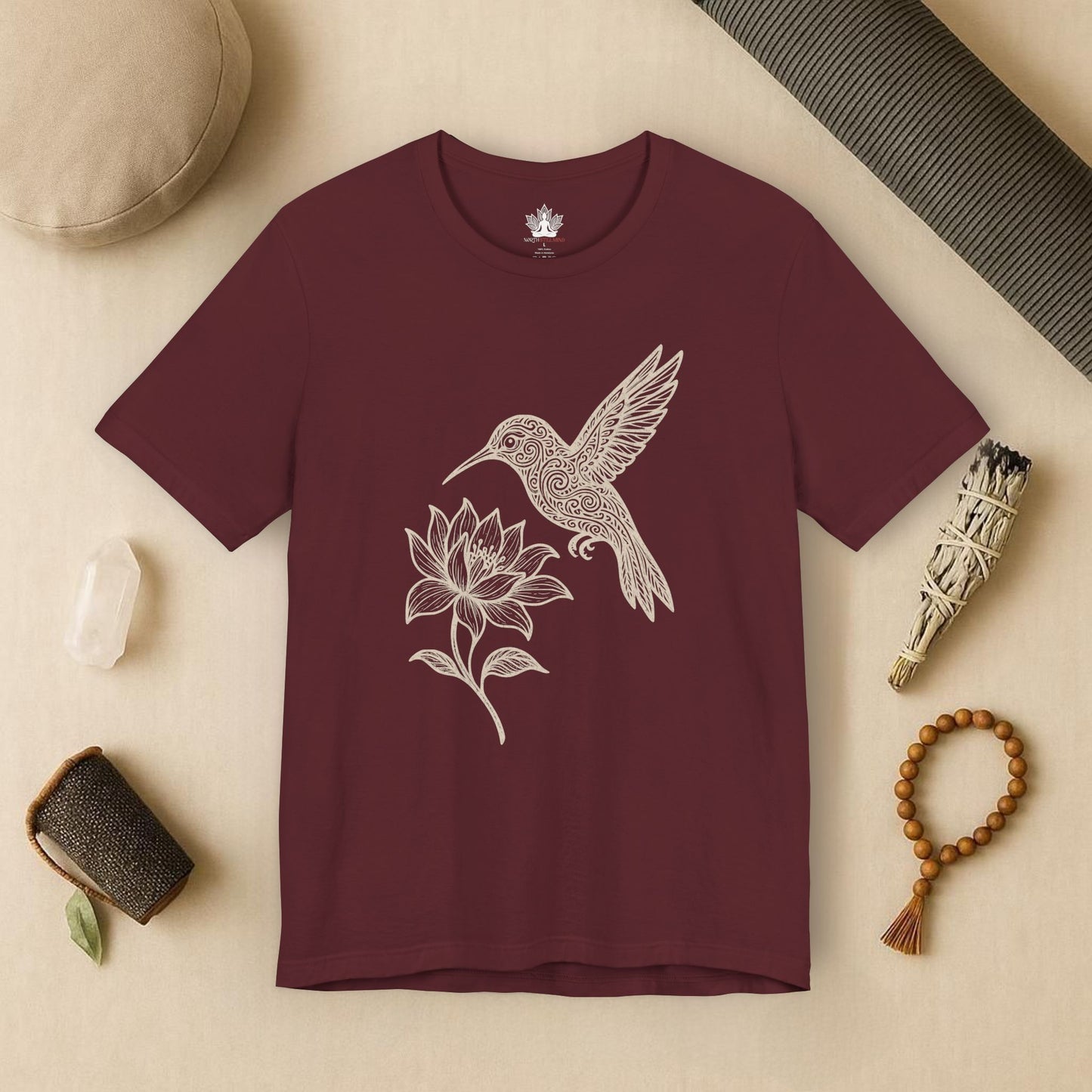 Hummingbird Lotus – Mandala Nature Tee