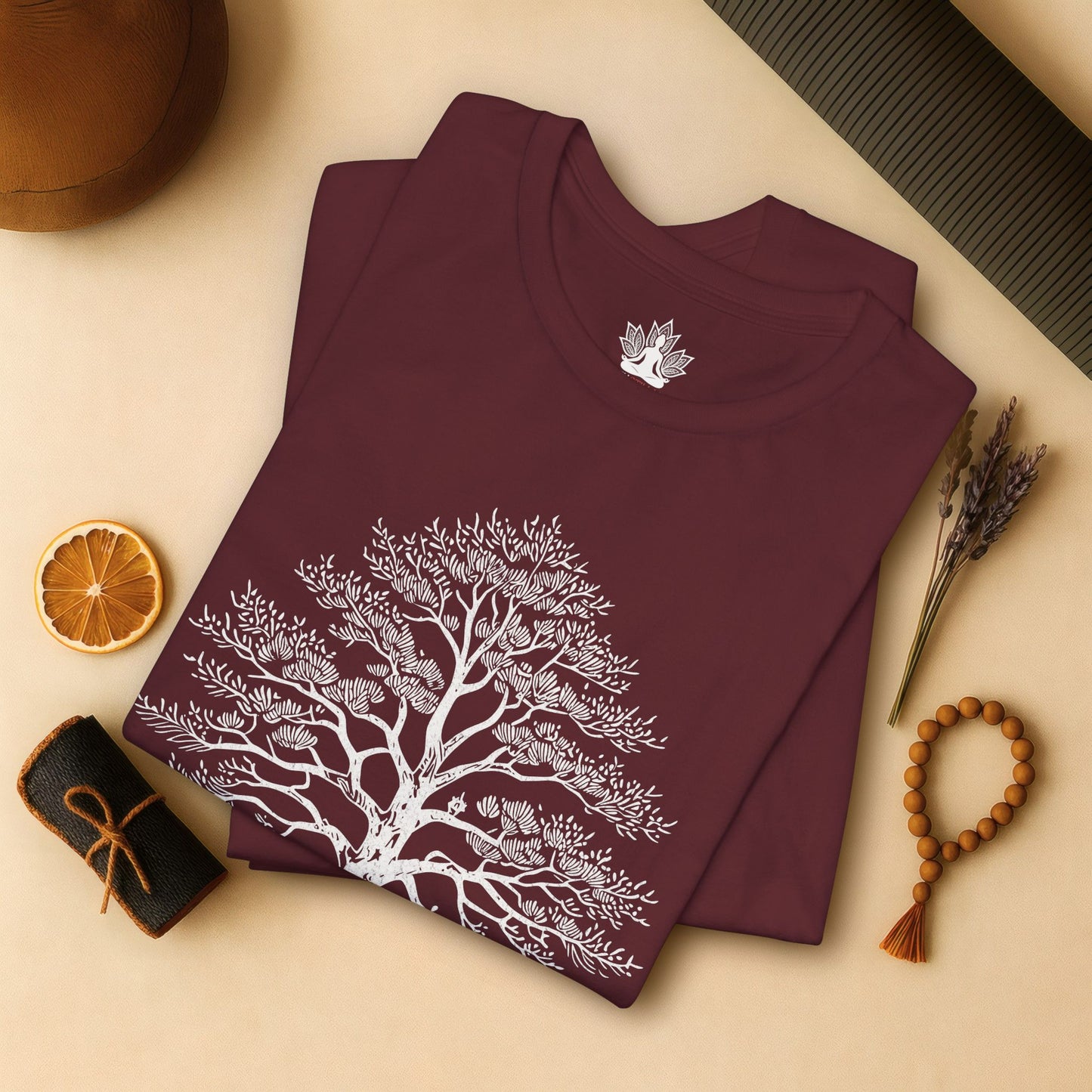 Sacred Tree of Life T-Shirt – Yoga Nature Minimalist Tee