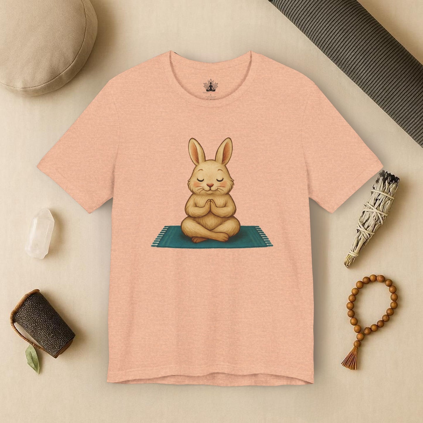 Meditating Bunny – Peaceful Namaste Tee