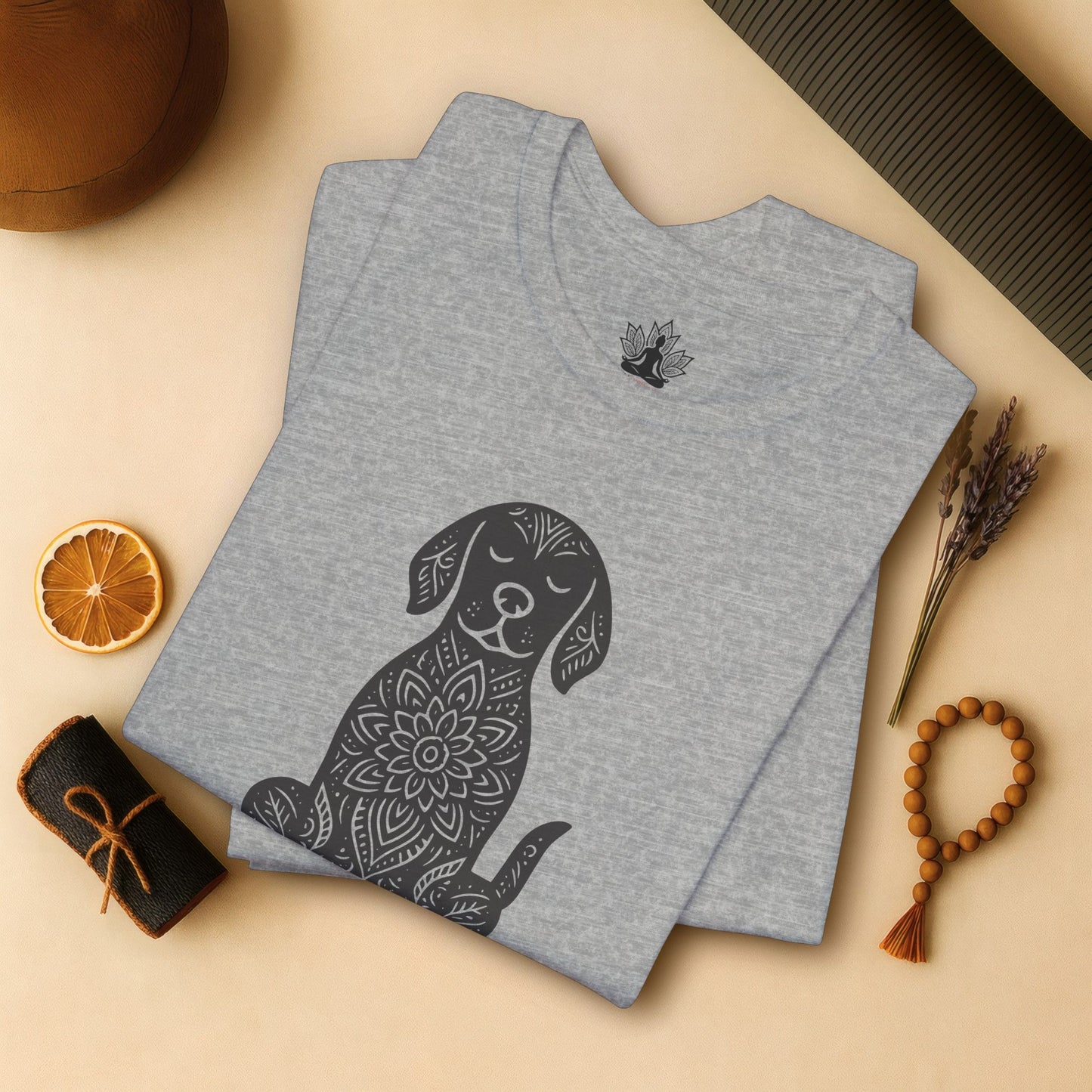 Calm Dog - Mandala Namaste Tee