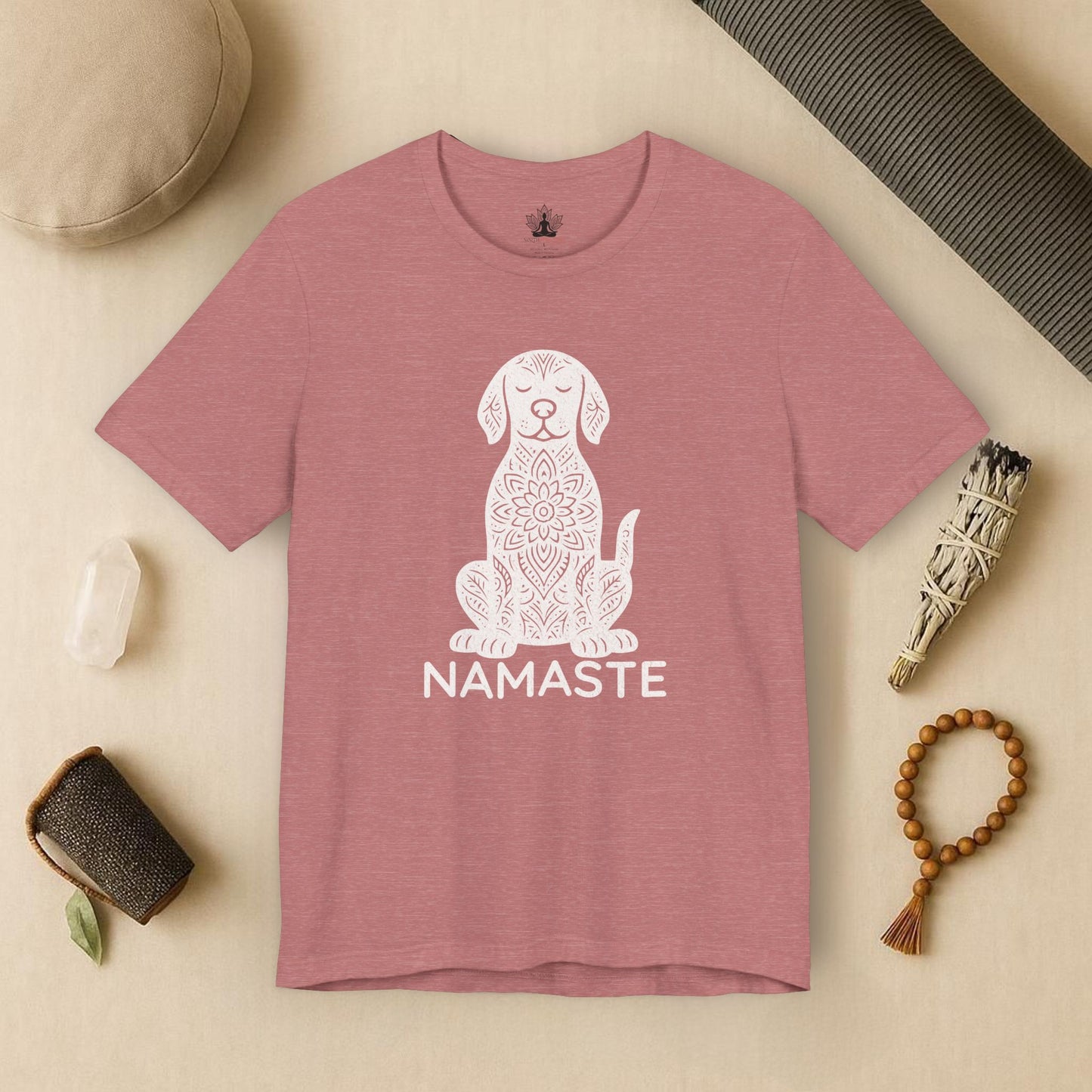 Calm Dog - Mandala Namaste Tee