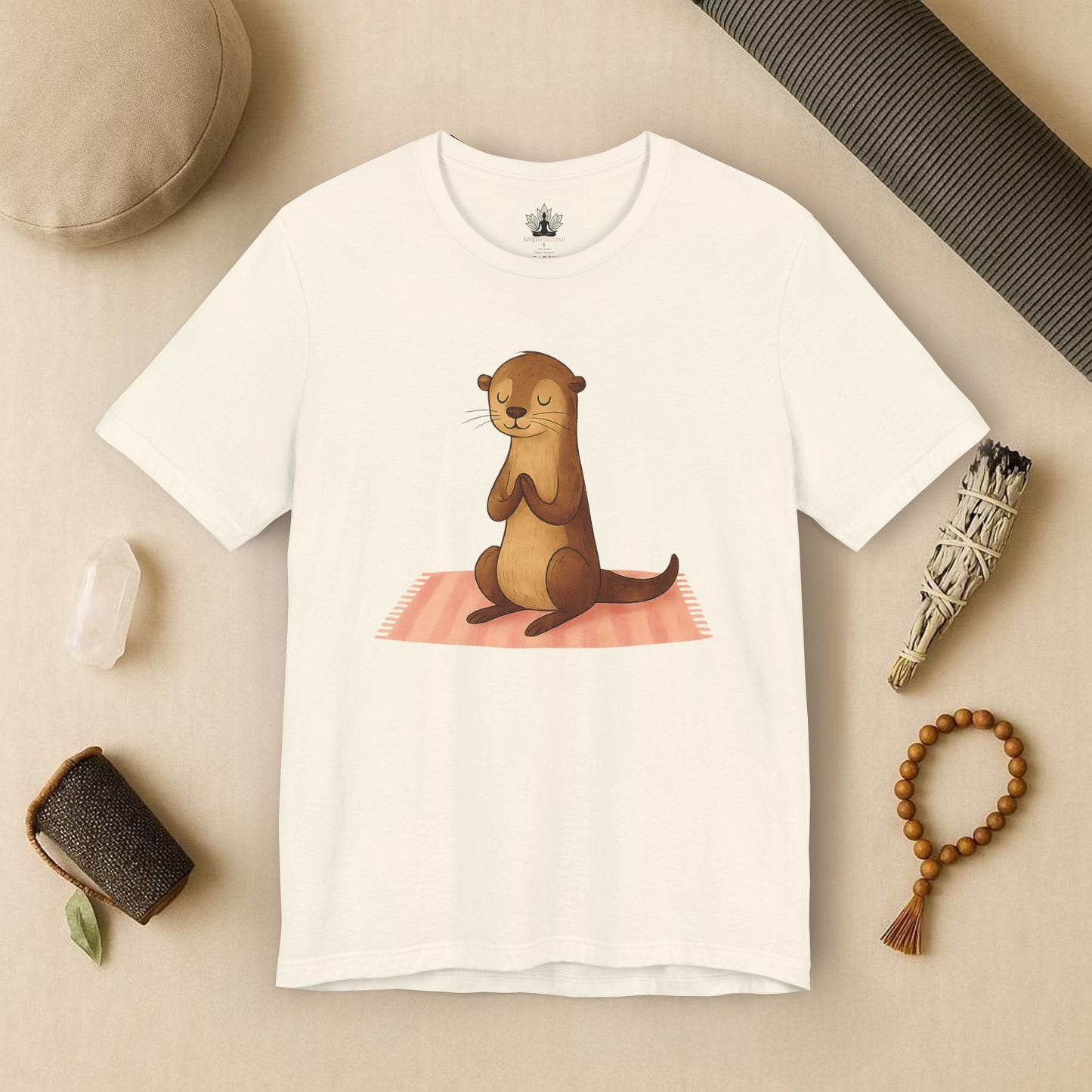 Peaceful Otter – Mindful Lotus Pose Tee
