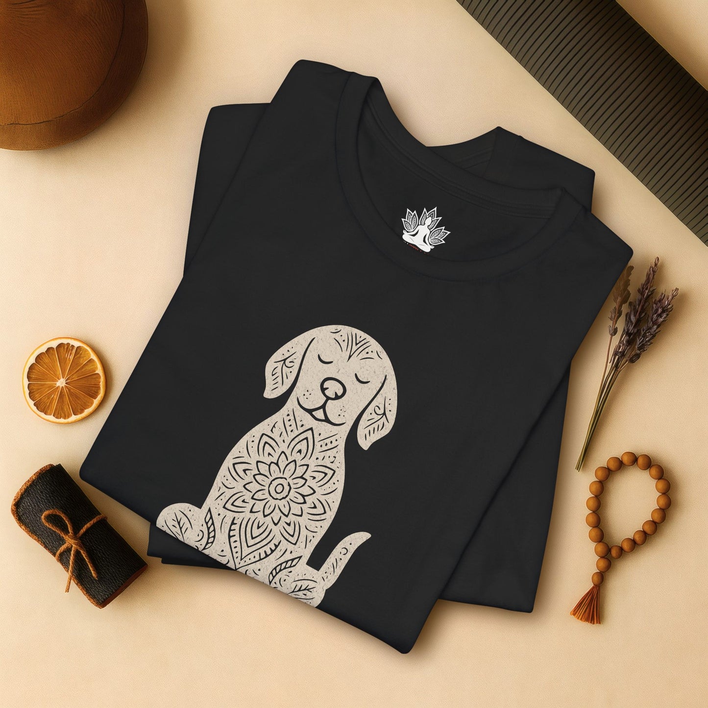 Calm Dog - Mandala Namaste Tee