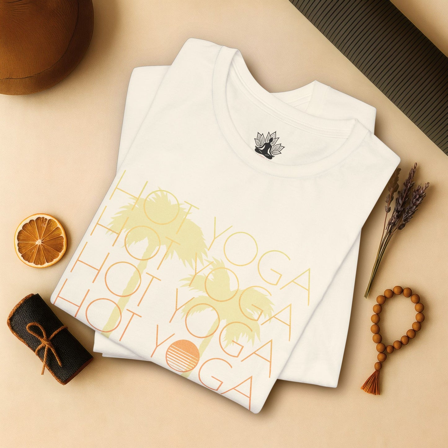 Hot Yoga Vibes - Palm Sunset Tee